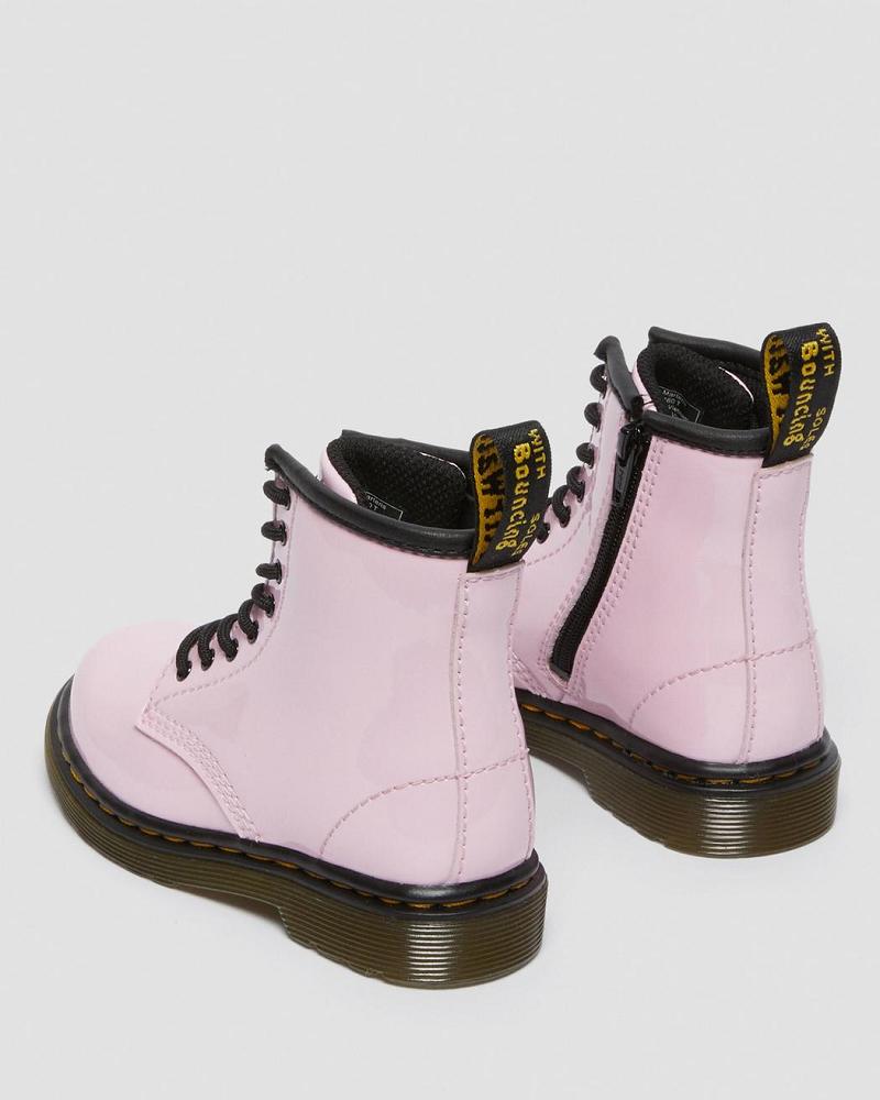 Kids' Dr Martens Toddler 1460 Patent Leather Lace Up Boots Pink | AU 701FDN